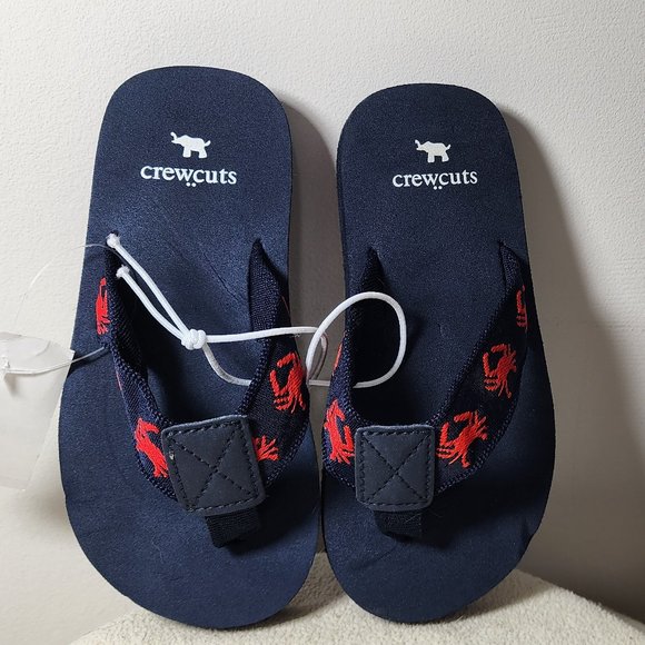 Crewcuts Crab Flip Flop Boys Sandals, Beach, Pool, Summer Size K10 New With Tags - Picture 2 of 8